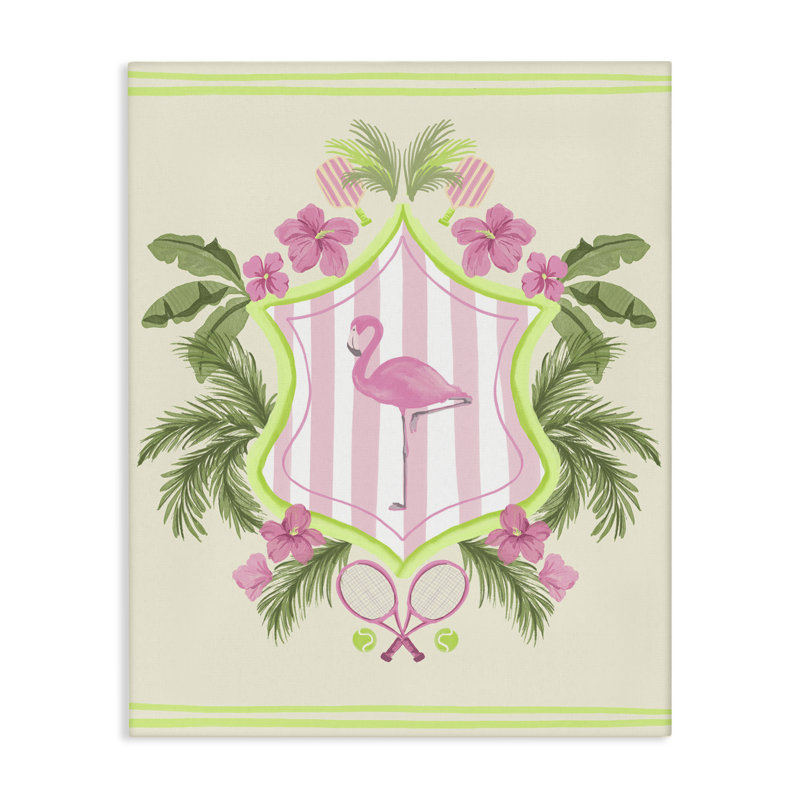  «Palm Beach Flamingo Emblem» par Kate Eldridge, H 30 po x l 24 po