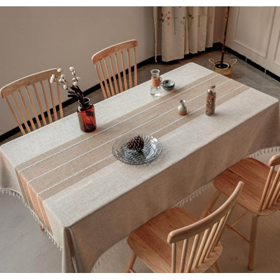 Tablecloths, Table Cloth Cotton Linen Wrinkle Free Table Cover Decoration