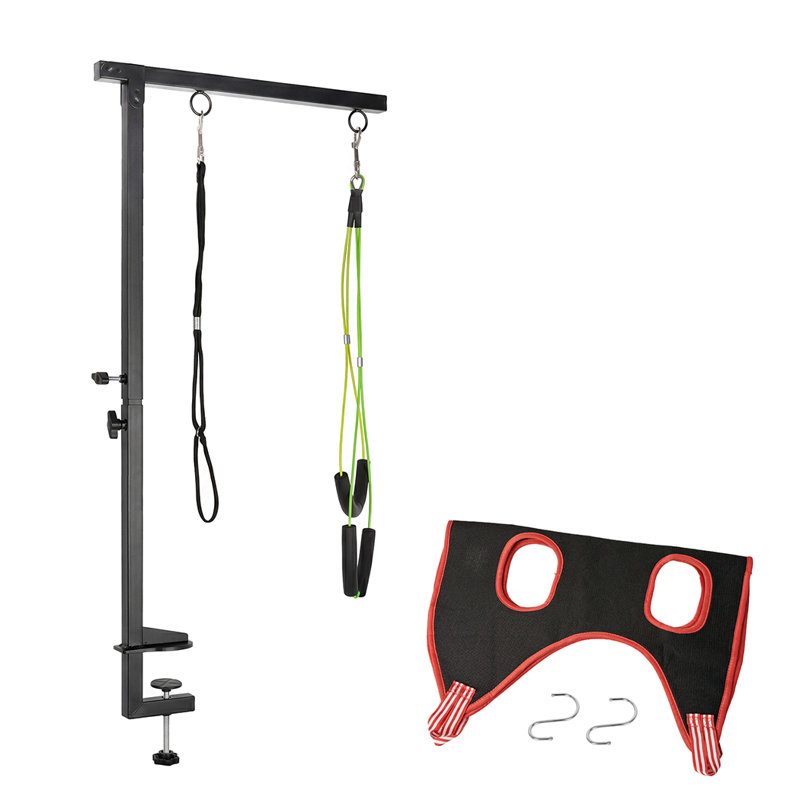4.8 cm H x 107 cm W x 39.6 cm D Iron Adjustable and Foldable Folding grooming table