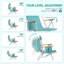 Chaise longue de jardin avec rayures vert menthe et blanches et dossier réglable en quatre positions, chaise de plage pliable en aluminium antirouille