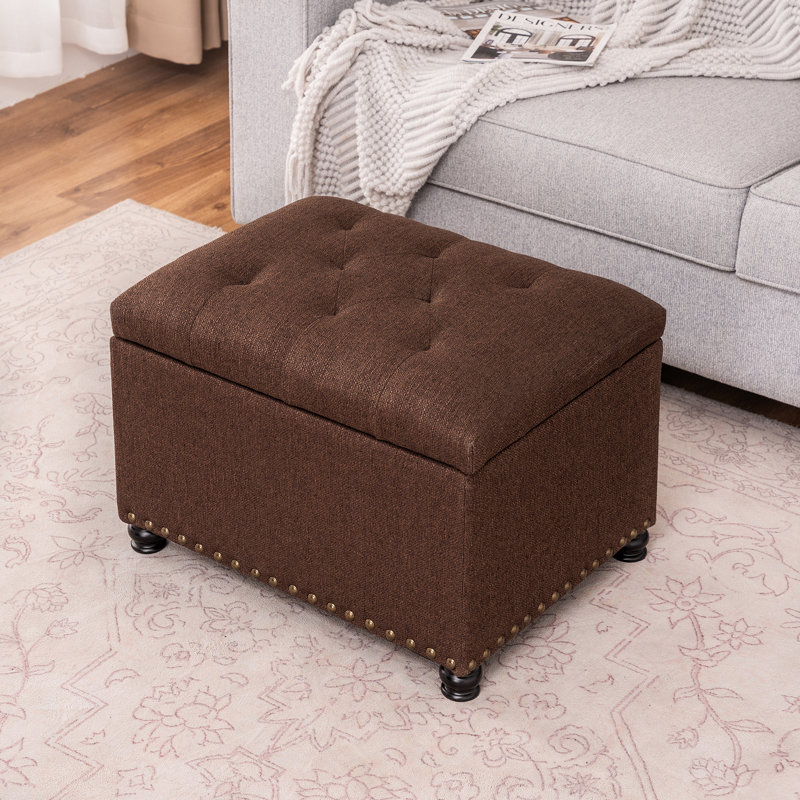 Repose-pieds Milana Classy Accent, Lin brun foncé
