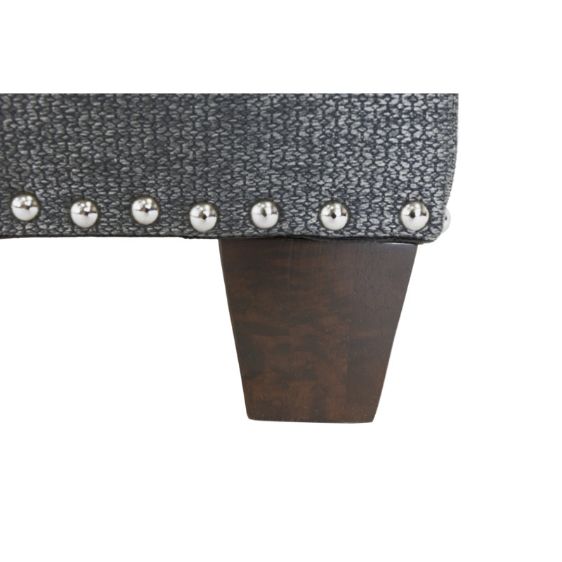 Lalonde Polyester Blend Upholstered Storage Bench, Gray, Yes