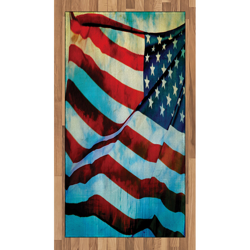 Tapis décoratif en polyester à haute densité à longs fils American, Rectangle 2 pi 7 po x 5 pi