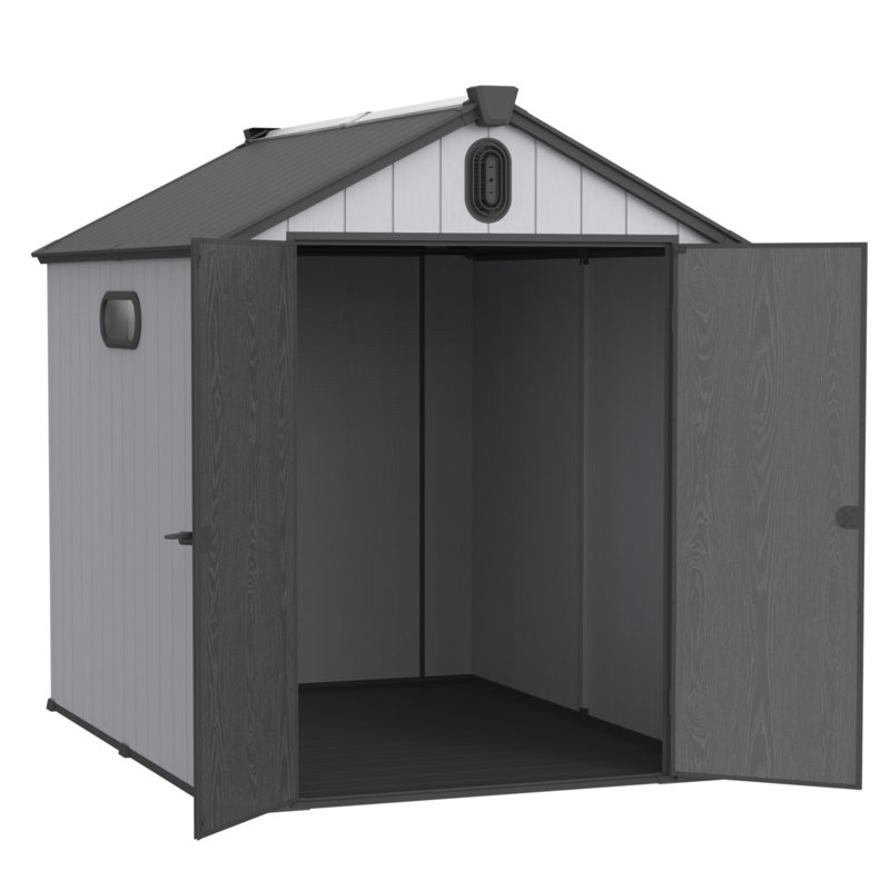 6*8Ft Resin Plastic Storage Shed For Backyard Garden Big Spire Tool Storage