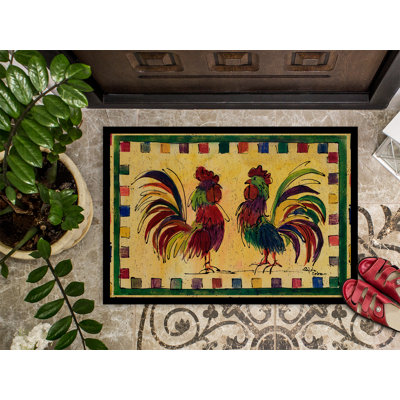 Tapis d'intérieur anti-dérapant Dehanae Rooster