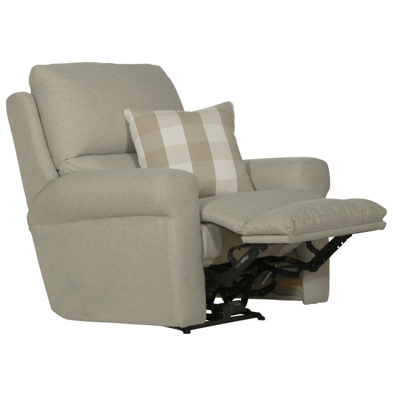 Aneeta Glider Recliner, Beige Polyester, Power