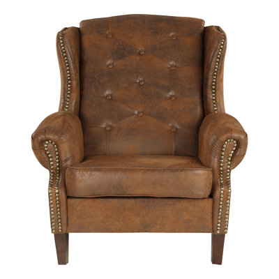 Oakside Faux Leather Wingback Chair