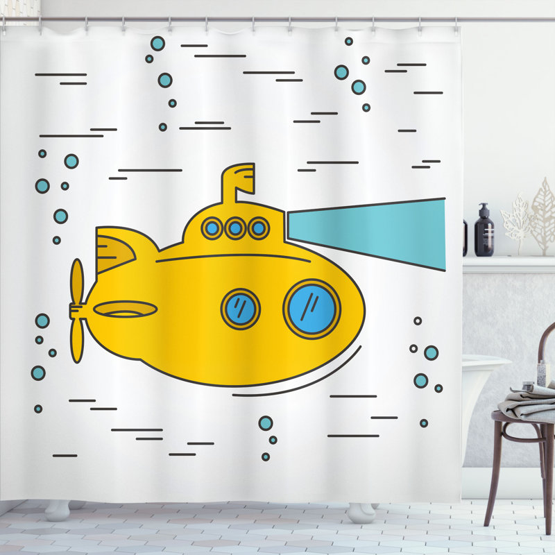Dotson Shower Curtain with Hooks Included, 75" H x 69" W