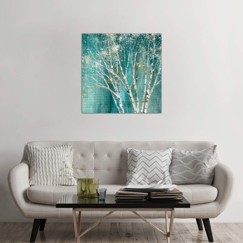 Blue Birch 1 Piece Wrapped Canvas Painting, 66.04 cm H x 66.04 cm W x 1.91 cm D
