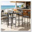 Solid Wood and Steel Top Dining Set