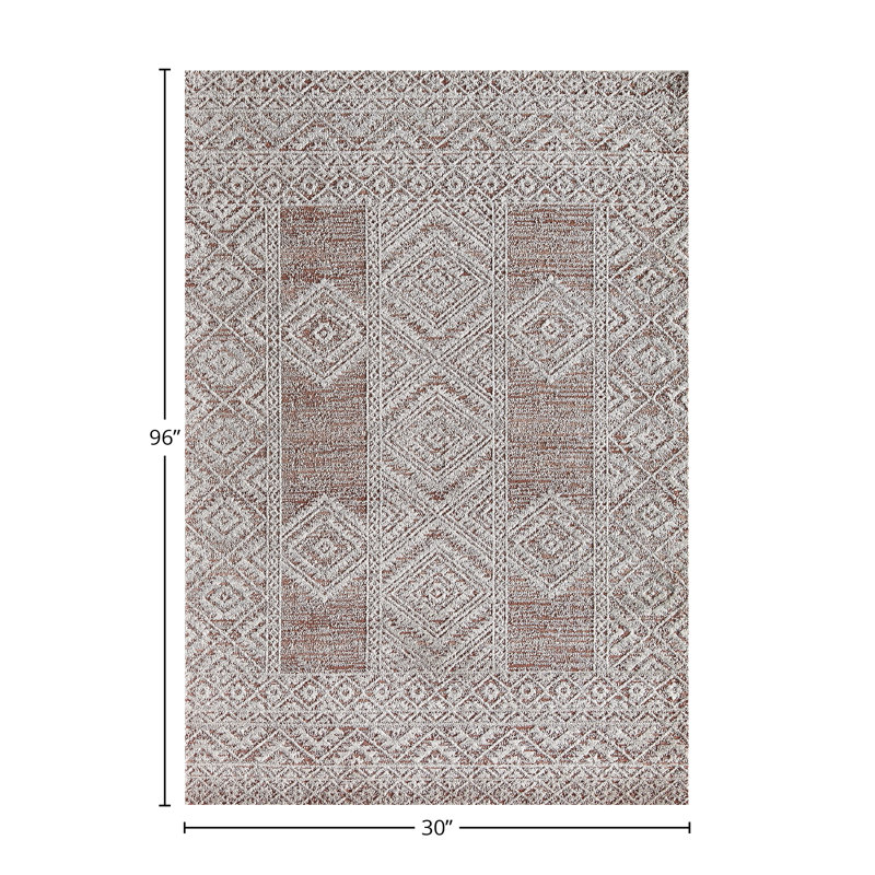 Tapis argile rétro Claire Savannah, Tapis de couloir de 2 pi 6 po x 8 pi