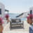 50" All-Weather Aluminum Patio Loveseat With  Thick Gray Cushions & Gray Frame-76874397-76874395