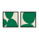 Green Ink. Set Of 2 Painting by Lee Lessem