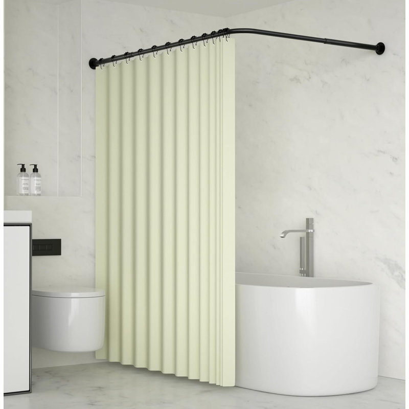 L-Shaped Drill / Screw Shower Curtain Pole