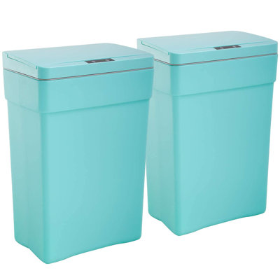 Poubelle de cuisine en plastique avec capteur de mouvement, poubelle automatique 13 gallons avec couvercle sans contact pour la cuisine, la salle de bain et la chambre à coucher