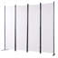Paravent de 1,70 m (5,6 pi) pliable en tissu blanc, pour bureau, chambre, salle à manger, bureau, autoportant, blanc-177403588