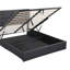 Grand lit plateforme tapissier avec système de rangement hydraulique, structure de lit robuste et moderne avec rangement relevable, aucun sommier tapissier requis,-2045565808