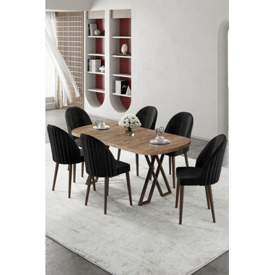 Ensemble de table et chaises de salle à manger (7 pièces)