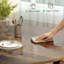 Lamberto Dining Table, Round Kitchen Table with Black Legs-466641097