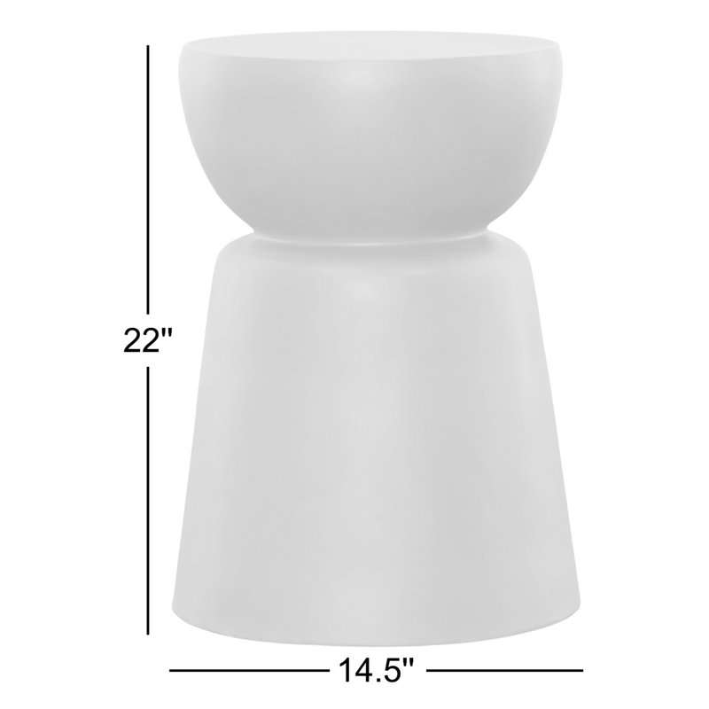 Ashlynn Concrete Outdoor Side Table