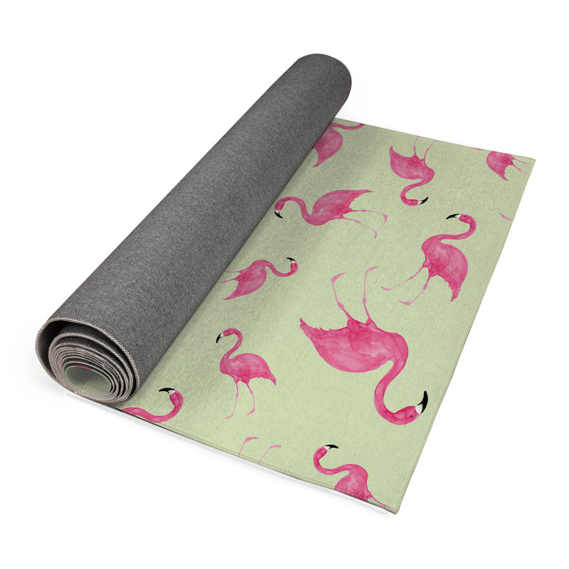Tapis d'extérieur Summer Flamingo, Tapis de couloir 2 pi 6 po x 8 pi