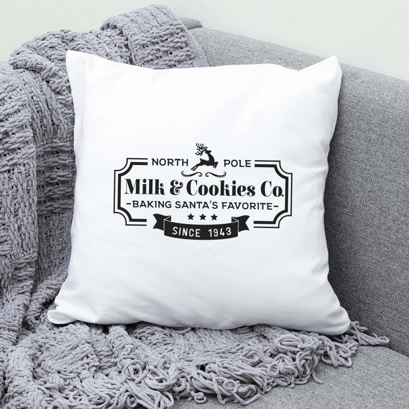 Christmas Sign-07 Reversible Throw Pillow, 14" x 14"