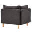 Chaise longue à accoudoirs carrés Poyner-768407872