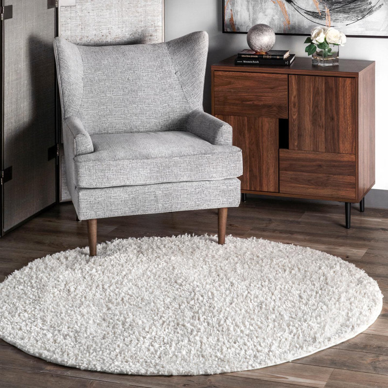 Solid Colour Area Rug, Round 152cm