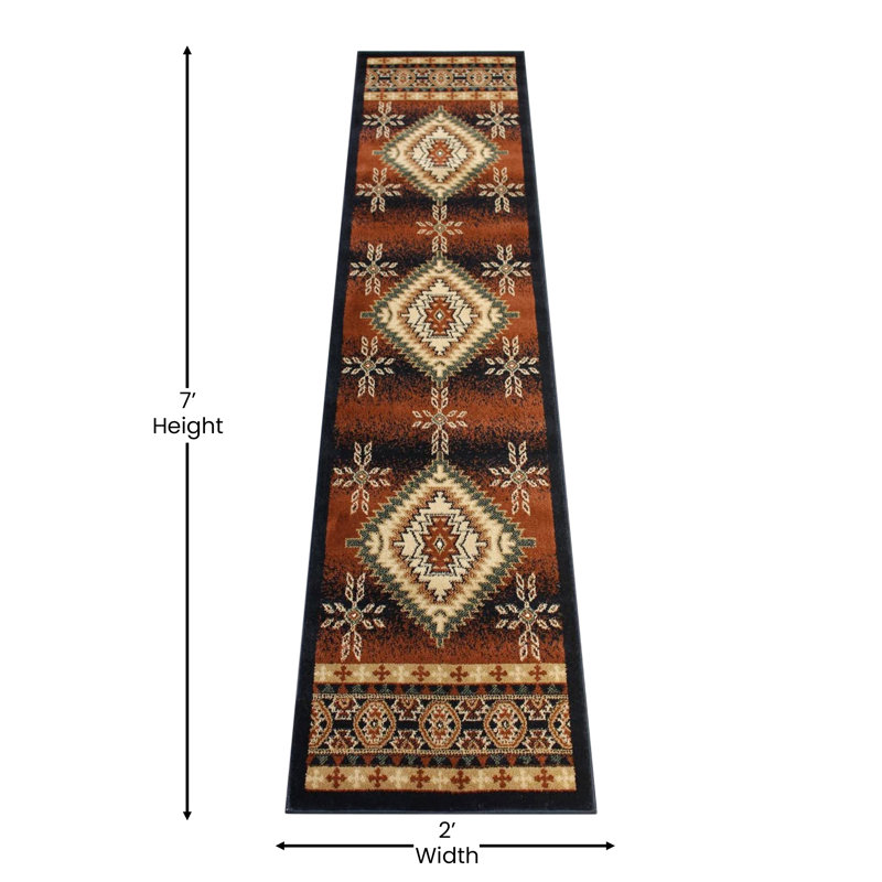 Tapis d'intérieur à thème Brandessa, Tapis de couloir 2 pi x 7 pi