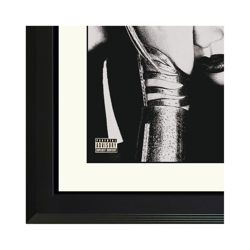 Double disque en vinyle avec passe-partout blanc Rihanna, Blanc
