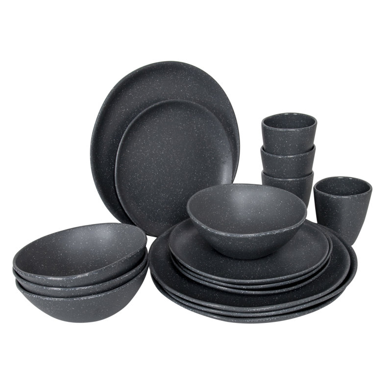 Priester 16 Piece Dinnerware Set, Service for 4, Grey