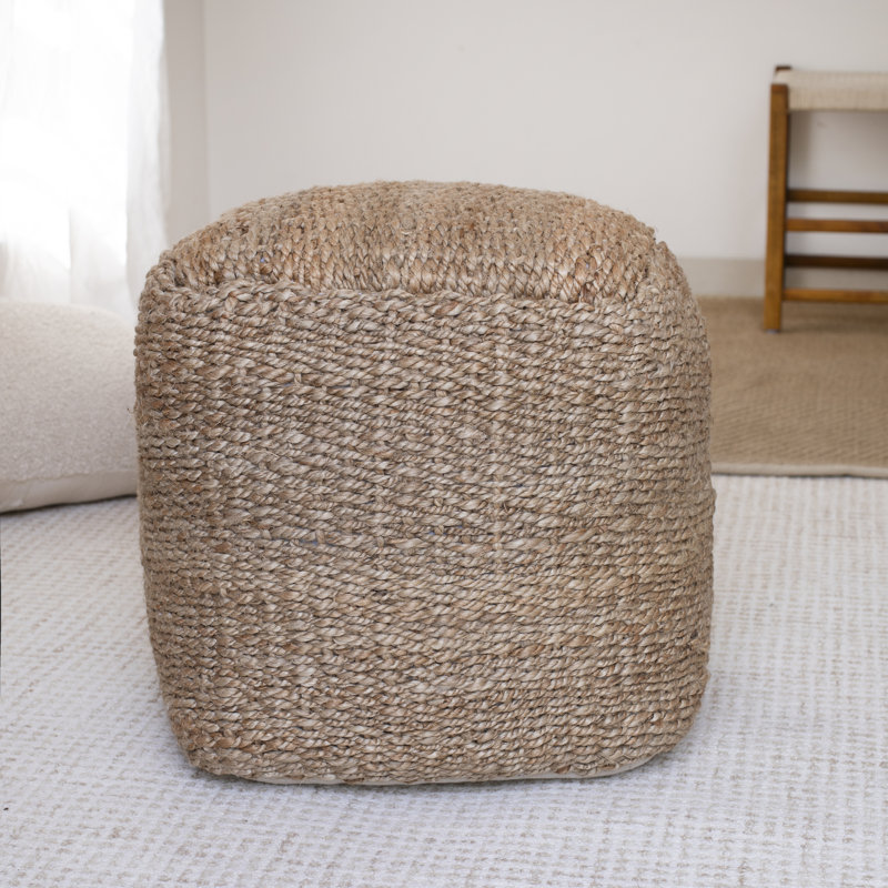 Nora 18" Wide Square Pouf Ottoman