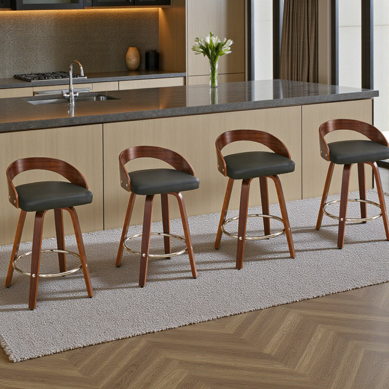 Tabouret de bar 25 po Mahtab, Noir