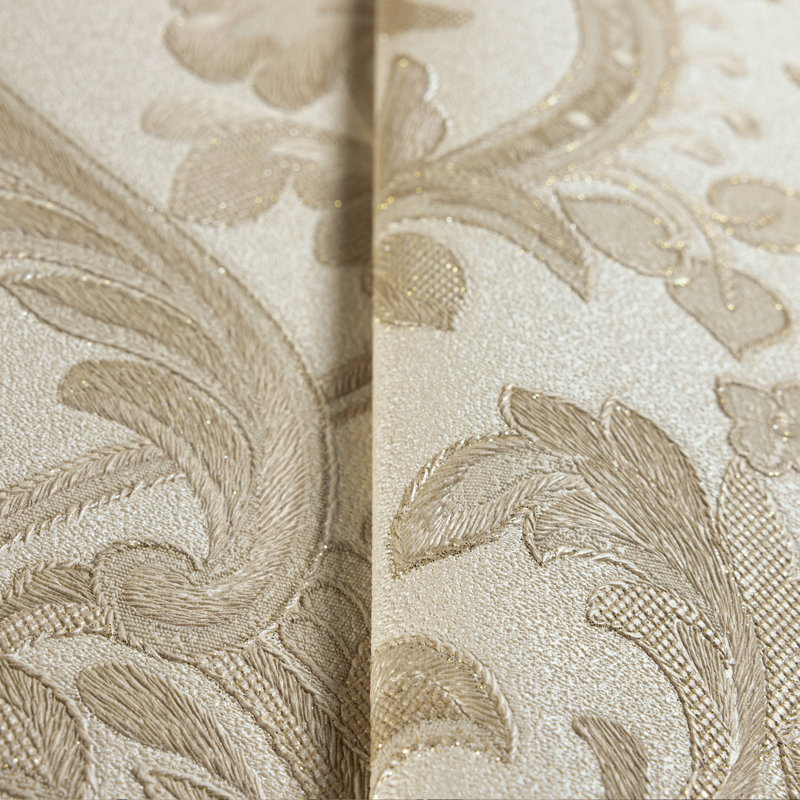 Papier peint orné Timeless, Beige