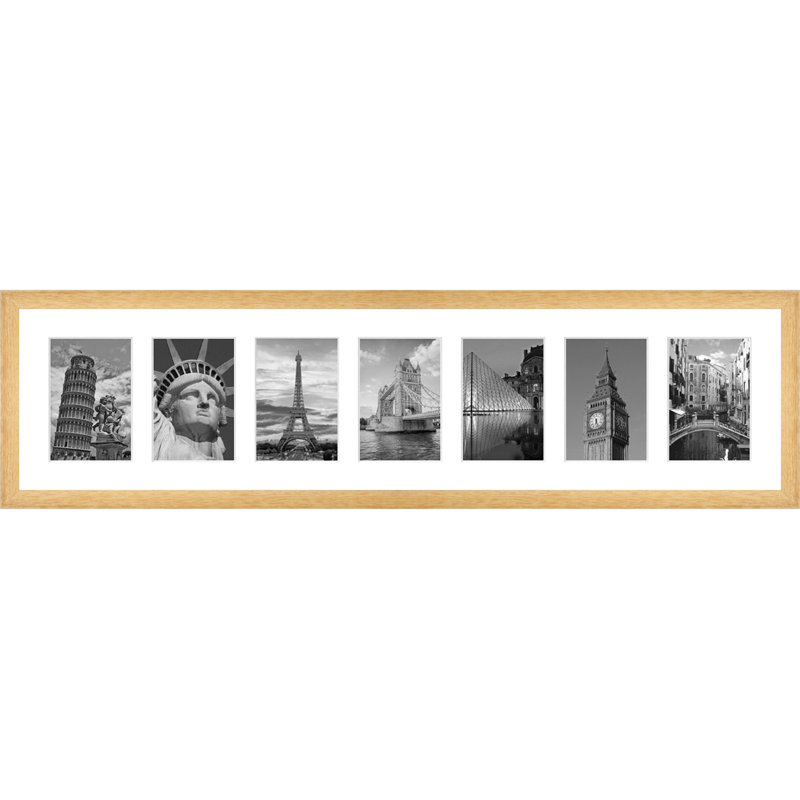 Ablie Wood Picture Frame with Mat, Natural Brown