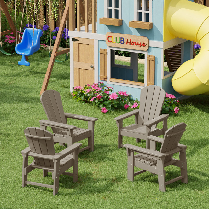 Ensemble de 4 chaises Adirondack pour enfants Laguna, Tanné