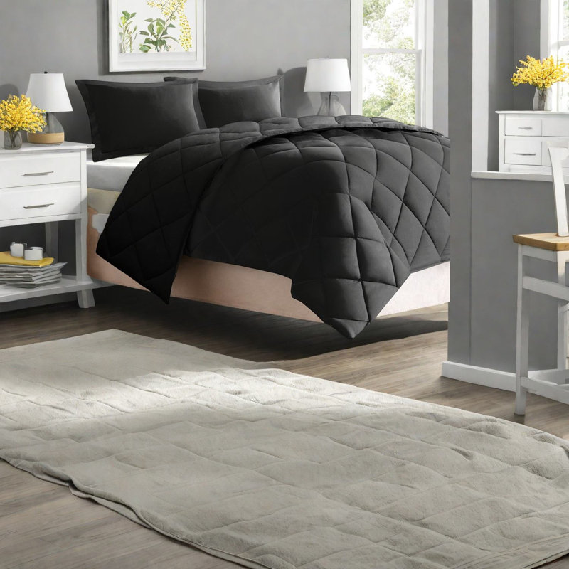 Ensembles de literie matelassés confortables en polyester, conception réversible en polyester pour la maison