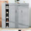 Lit escamotable double avec tablettes, garde-robe et lumières DEL-1957833995