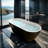 60.1'' x 28.81'' Soaking Acrylic Bathtub