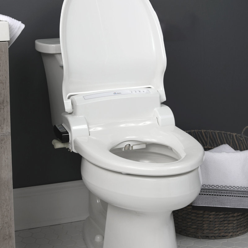 Siège de toilette pour bidet électrique, eau chaude avec sèche-air et 2 serviettes de bidet BB1000, Rond