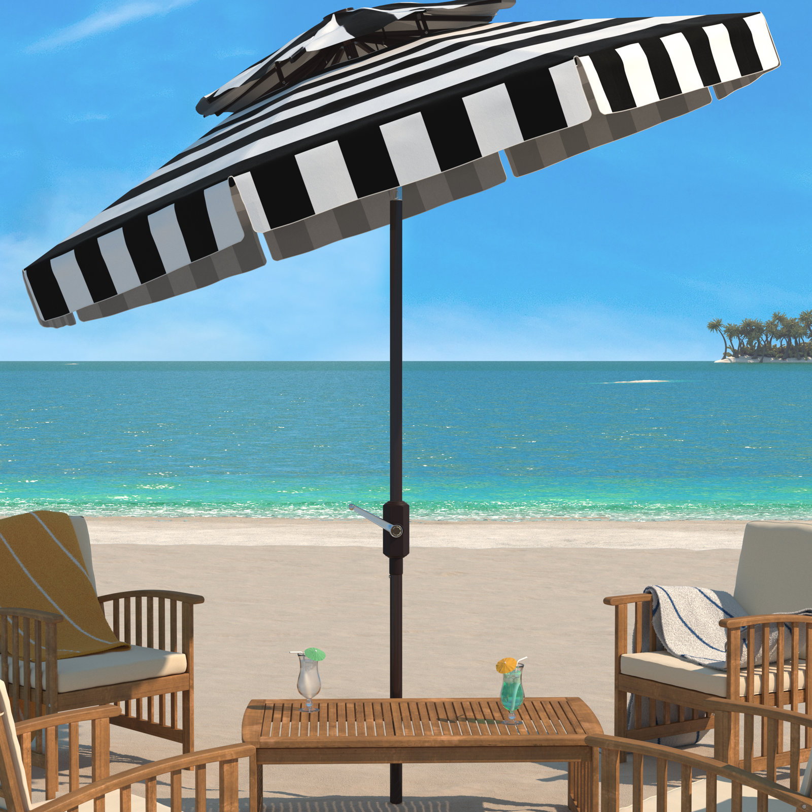 Trainor 8.4' Umbrella, Black