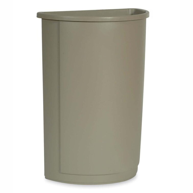 Rubbermaid Space Saving Half Round Waste Basket, 21 Gallon