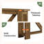 70.87cm Unfinished Solid Wood Console Table