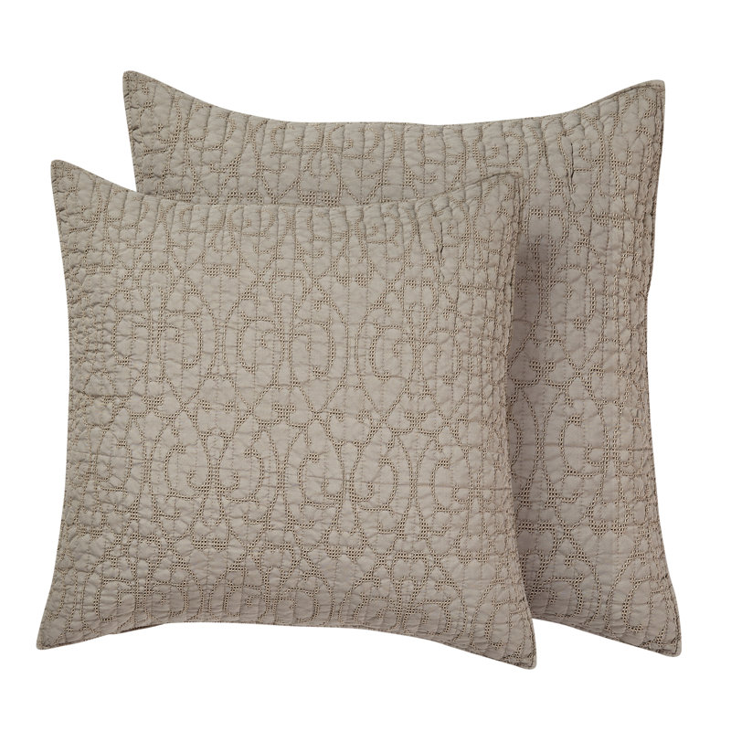 Ensemble de 2 taies décoratives taupe Beckett