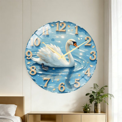 Horloge murale Swan, horloge murale 24 po