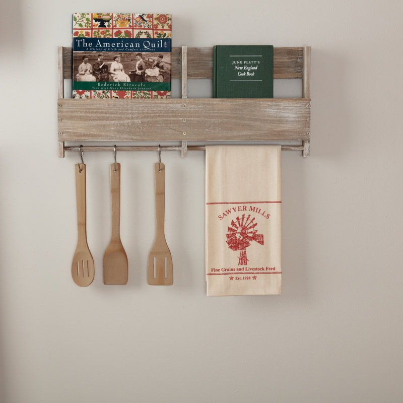 Sawyer Mill Tea Towel Kitchen Towel, Country Red, Antique Cream