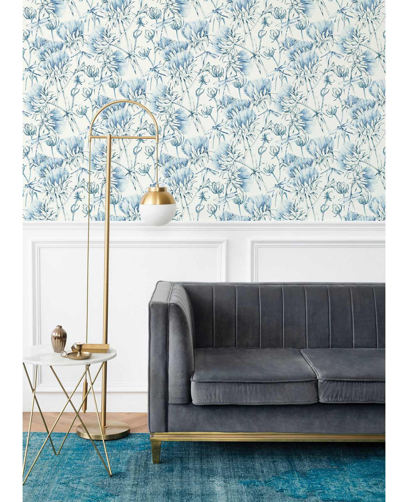 Animal Print Wallpaper, Blue