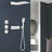 2-Spray 9.84 In. Wall Mount Dual Fixed And Handheld Shower Head 2.2 GPM With Body-Sprays-113823330