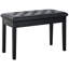Chaise de piano Duet avec revêtement en similicuir et base en bois stable - construction noire