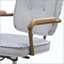 Chaise de bureau rétro en cuir fleur-876347618